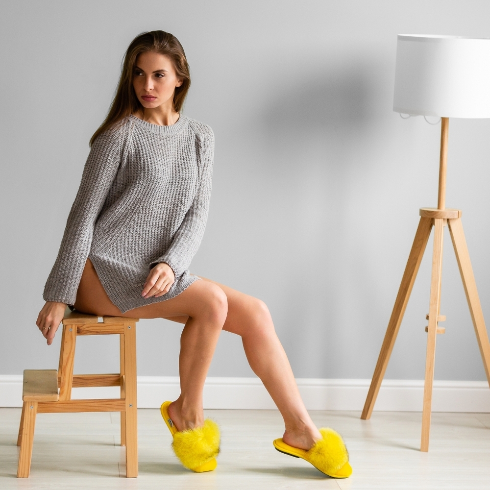 Yellow Women's  Slippers “Emily”